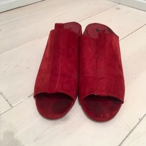 Deep Red Zara Mules